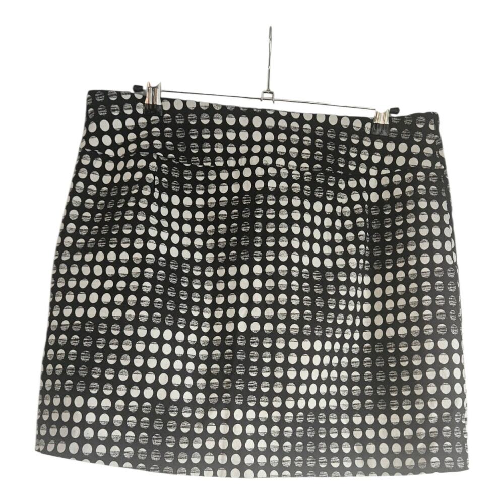 Zac & Rachel NWT Womens Size 12 Skort Black White Stretch Pockets Polka Dot